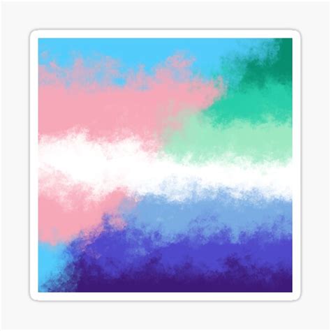 Trans Mlm Mlm Men Loving Men Transgender Pride Flag Mashup Sticker By