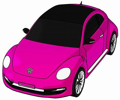 Clipart Beetle Pink Volkswagen Vw Cartoon Perspective