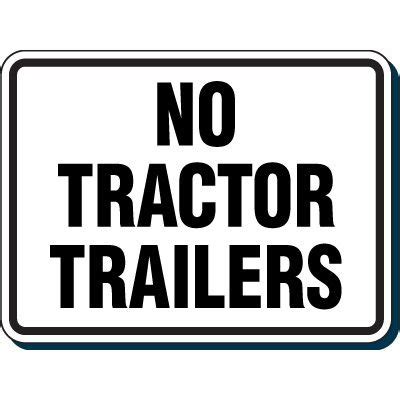 Reflective Parking Lot Signs No Tractors Trailers Seton