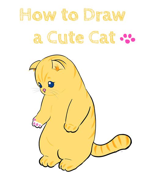 How To Draw A Cute Cat How To Draw Easy