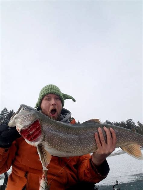 Monster Macks Through The Ice On Flathead Lake Montana Hunting And