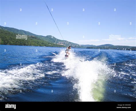 Young Male Water Skier Stock Photo Alamy