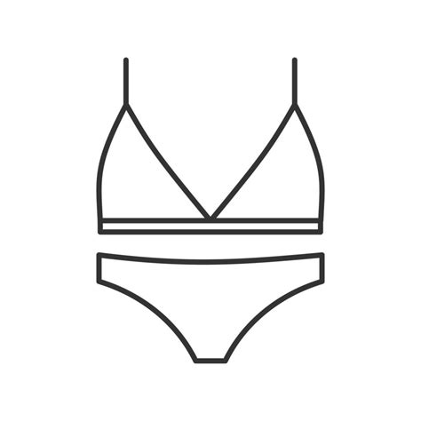 Women S Underwear Linear Icon Thin Line Illustration Bra And Panties Contour Symbol Vector