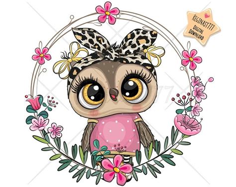 Cute Owl Png Digital Download Owl Clipart Sublimation