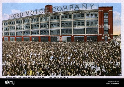 Les 36 000 Employés De Ford Motor Company Detroit Michigan Usa