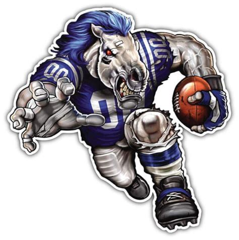Indianapolis Colts Mascot Nfl Car Bumper Sticker Decal 3 Or 5 Ebay