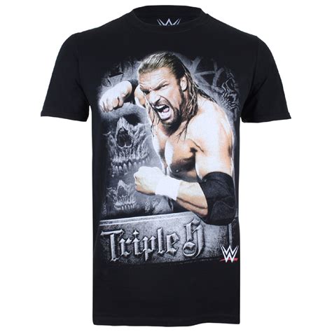 Wwe Mens Triple H T Shirt Black Merchandise Zavvi