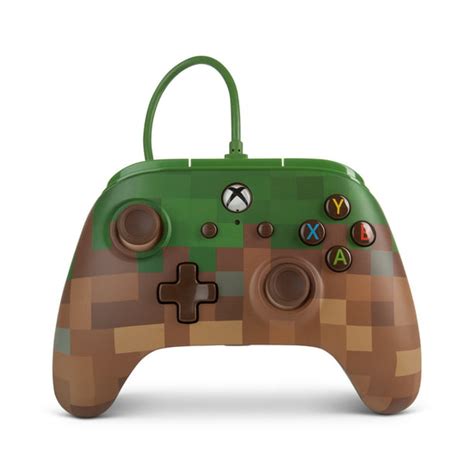 Powera Enhanced Wired Controller For Xbox One Minecraft Grass Block