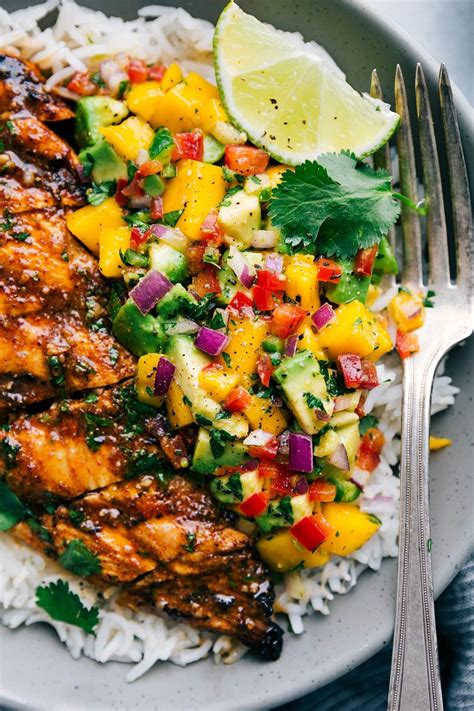 Serve with tortilla chips or in a wrap in a tortilla or lettuce leaf. Cilantro Lime Chicken {With a Mango Salsa!} | Chelsea's ...