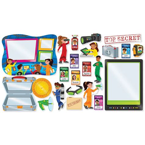 Scholastic Super Secret Agents Bulletin Board Set Set Of 53 Pieces In 2020 Classroom Themes