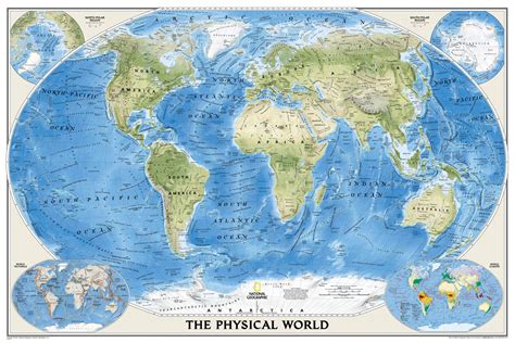 World Ngs Physical Wall Map Poster Size Paper Stanfords