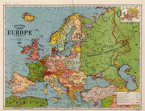 Bacon's standard map of Europe | Library of Congress