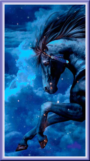 Blue Horse Black Horses Horse Artwork Horse Painting Painting 
