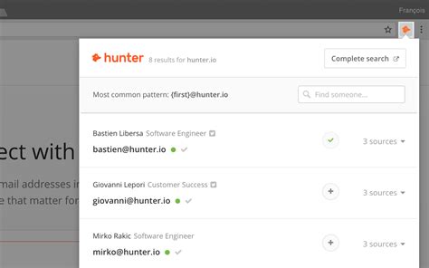 Hunter For Chrome Is The Easiest Way To Find Email Addresses From