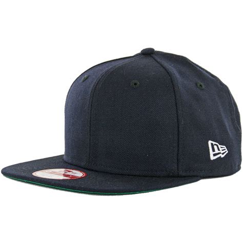 New Era 9fifty Plain Blank Snapback Hat Original Uniform Cap Black Navy Red