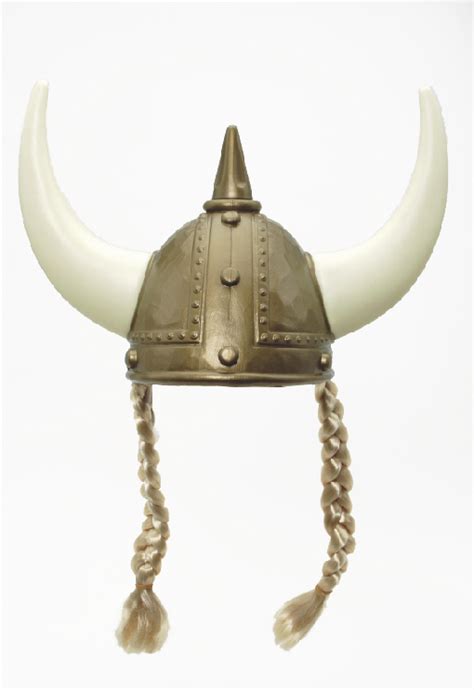 Plastic Viking The Vikings Football Horn W Braids Costume Helmet
