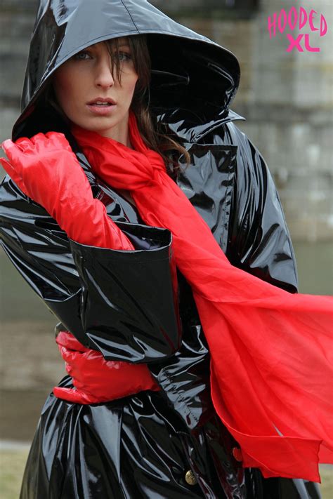 Black Raincoat Vinyl Raincoat Plastic Raincoat Pvc Raincoat Hooded