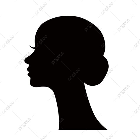 Face Side View Silhouette Transparent Background Ai Female Side Face