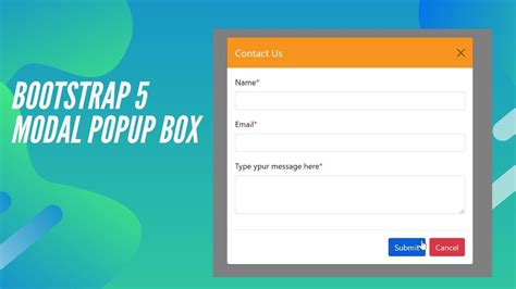How To Create A Modal Popup Box With Bootstrap Html Youtube