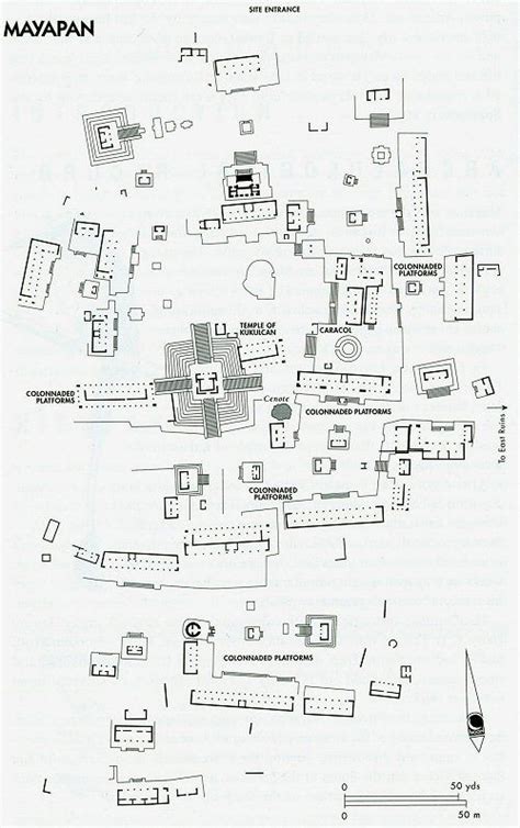 Mayapan Ruins Map