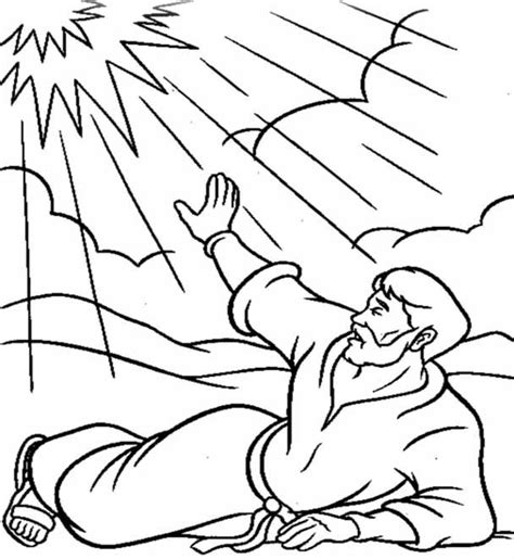 Conversion Of Saint Paul Catholic Coloring Page Schoolroom