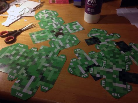 Carefully Cut Out The Creeper Templates