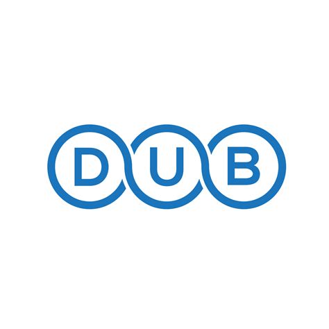 Dub Letter Logo Design On Black Backgrounddub Creative Initials Letter