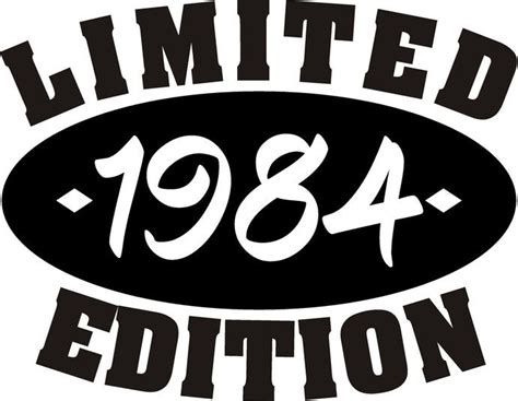 Download 1984 Limited Edition with Date, Men's Birthday, Vintage SVG, birthday women, ask for any year ...