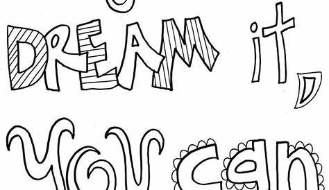 Quote Coloring Pages - Doodle Art Alley