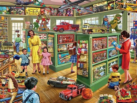 The Toy Store 1000pc Jigsaw Puzzle By White Mountain Toy Store