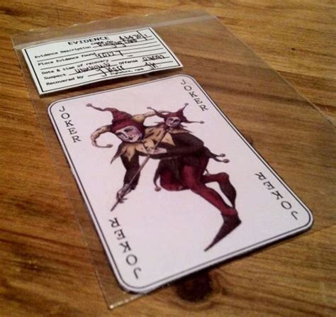 Check spelling or type a new query. The Joker's first calling card | Joker playing card, Batman begins, Film props