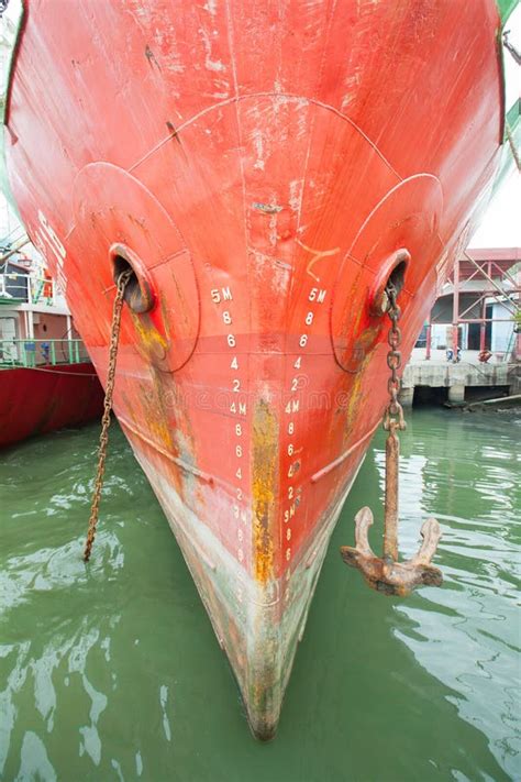 Bow Of A Ship With Draft Scale Numbering Stock Photo Image Of Ship