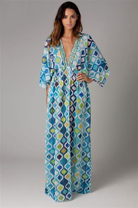 Trina Turks Ogee Long Dress Everything But Water I Like The Print A