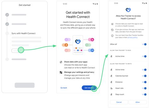 Ui Guidelines For Permissions And Data Android Health And Fitness