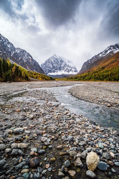 Premium Photo Floodplain Of Aktru Mountainglacial Basin In Autumn