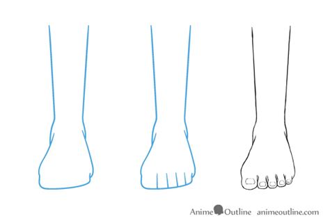 How To Draw Anime And Manga Feet From Different Views Animeoutline