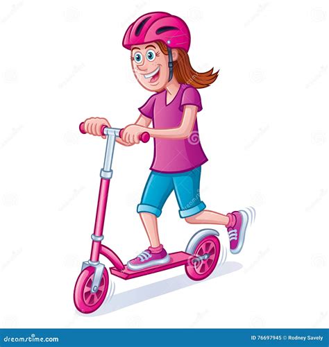 Girl Riding A Scooter Betyonseiackr