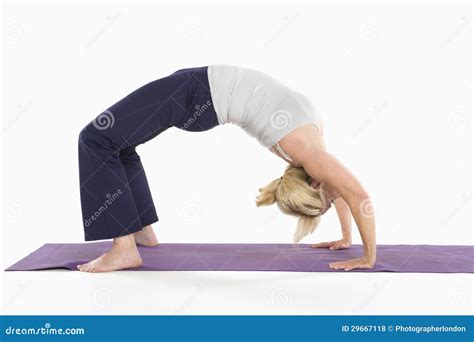Woman In Backbend Yoga Pose Stock Photo Image 29667118