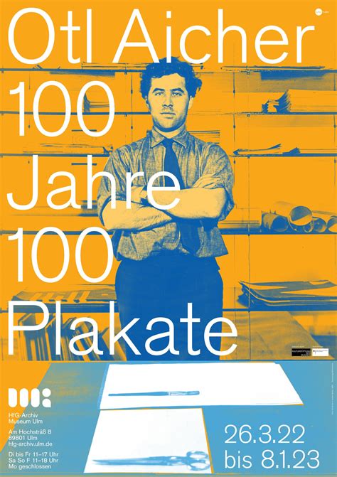 Exhibition Poster At Otl Aicher 10 Years 100 Posters Hfg Archiv