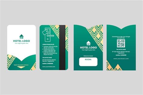 Free Vector Gradient Hotel Key Card Template