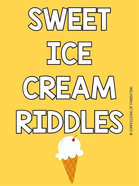 35 Sweet Ice Cream Riddles