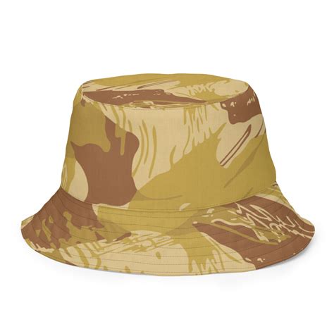 Rhodesian Brushstroke Camouflage V1arid Reversible Bucket Hat