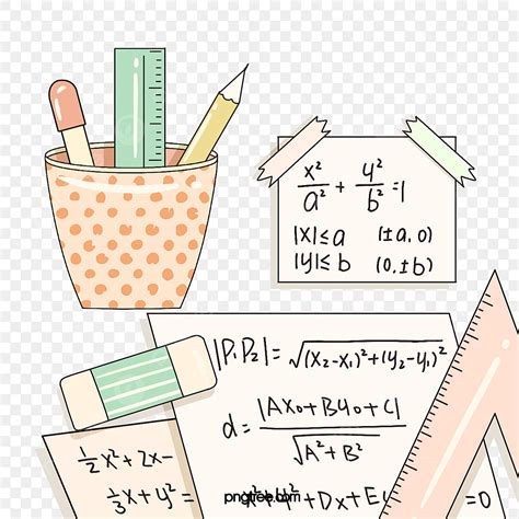 Math Stationery Png Picture Hand Painted Fresh Math Stationery