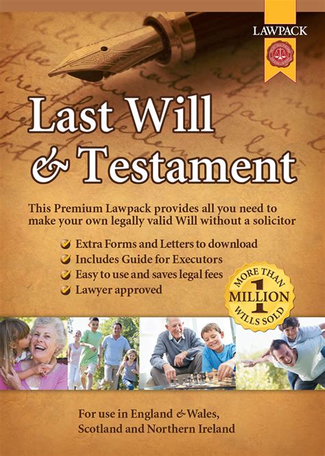 Yet these days, we have more and arguably easier options than ever before when it comes to will preparation: Last Will and Testament (DIY Will) - Template Forms & Guidance | lawpack.co.uk - LawPack