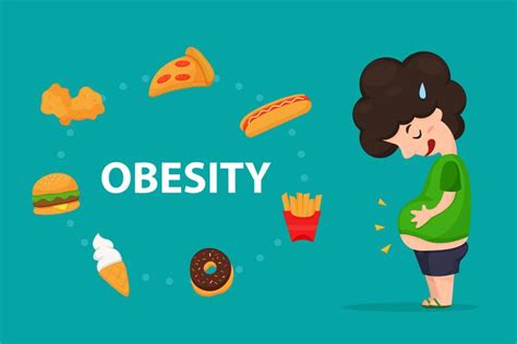 Obesity The Belly Of A Fat Man Who Eats But Junk Food Or Fast Food 593621 Vector Art At Vecteezy