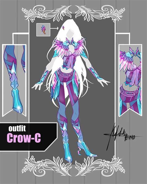 closed adoptable auction outfit crow on deviantart character