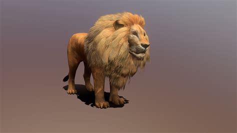 Lowpoly Male Lion Rigged Animated For Vr Ar Buy Royalty Free 3d Model By Dzung Dinh
