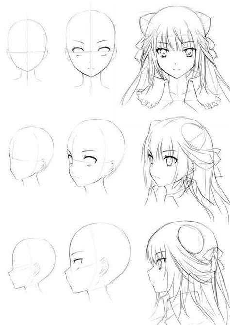 Anime Girl Head Drawing Anime Drawing Girl Manga