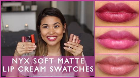 It comes with 36 shades that range from every color you will ever need on in your makeup collection. NYX Soft Matte Lip Cream Swatches || Sunshine Carreon ...