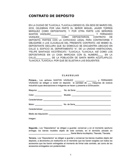 Contrato De Deposito Contratos Civiles Y Mercantiles Uvm Studocu Hot